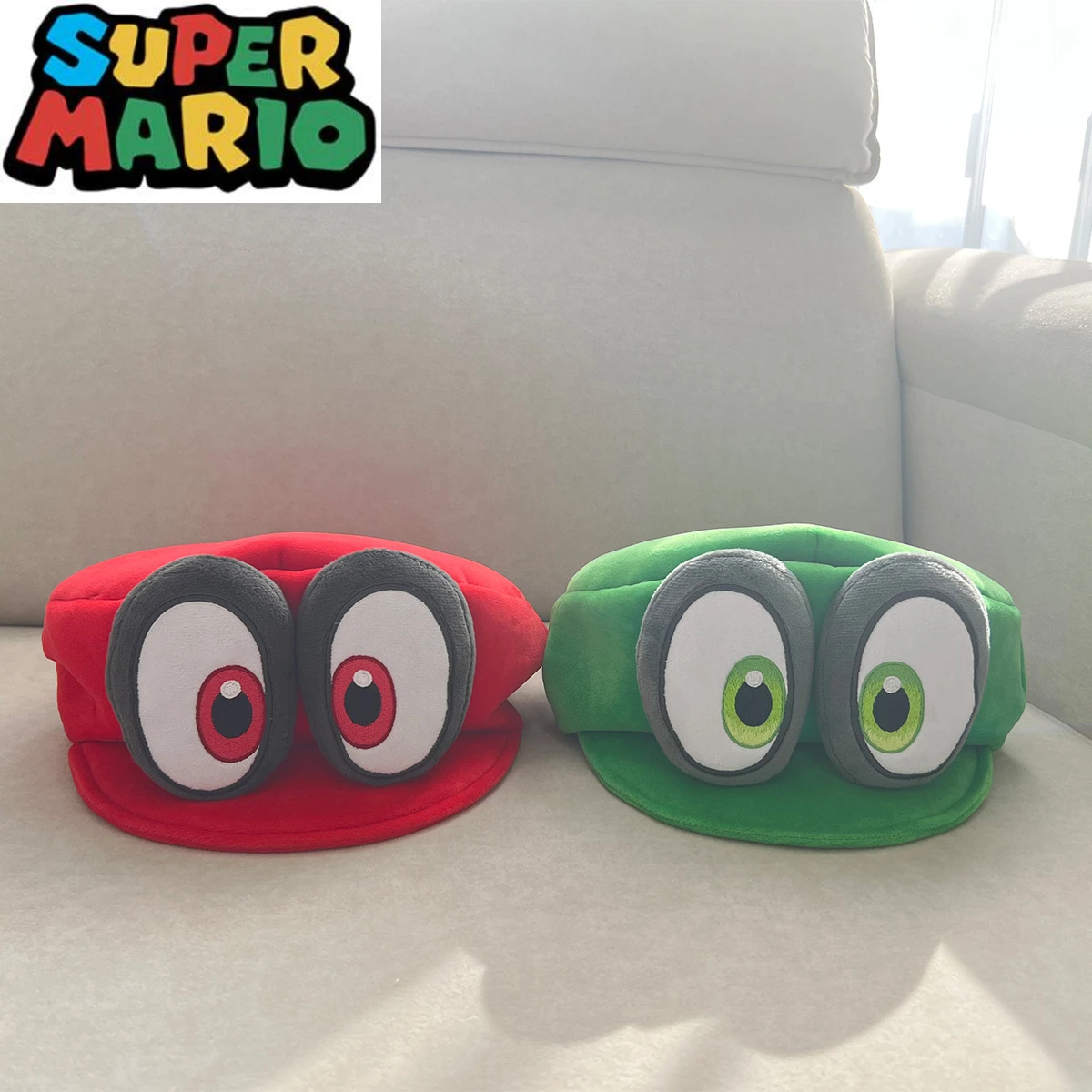 

Game Super Mario Luigi Bros Odyssey Cosplay Hat Plumber Anime Mario Sunhat Halloween Party Plush Caps Prop Accessories Toys