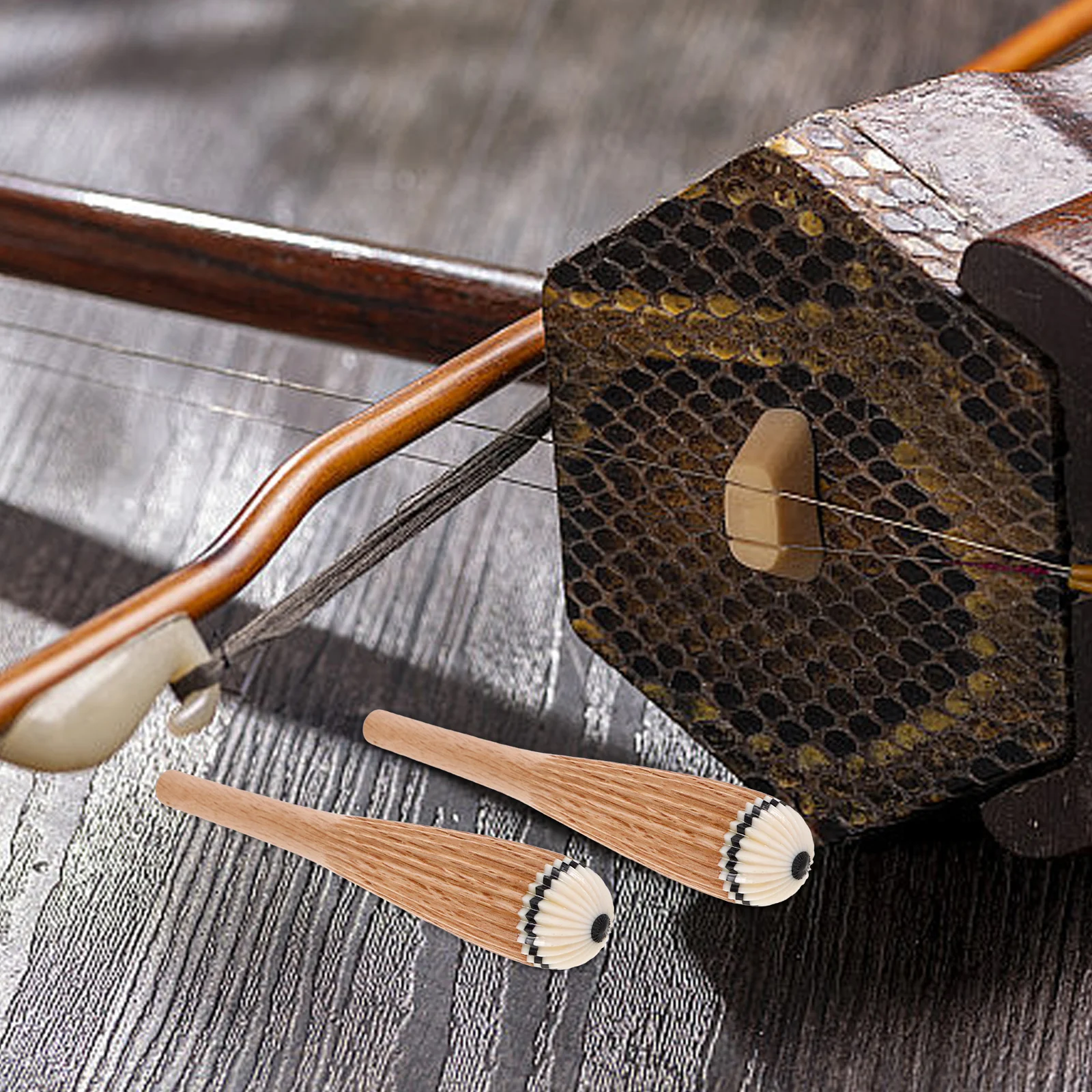 

2 Pcs Erhu Accessories Tuning Tuner Pegs Shaft Tuners Wooden Instrument Parts Musical Guitar