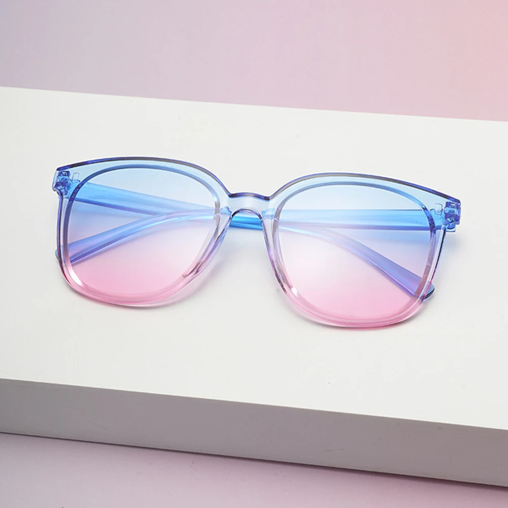 KLASSNUM Neue Schrittweise Candy Farbe Marke Cat Eye Sonnenbrille Frauen Übergroße gläser Weibliche Vintage Outdoor Ozean Sonnenbrille UV400 – Detail 10