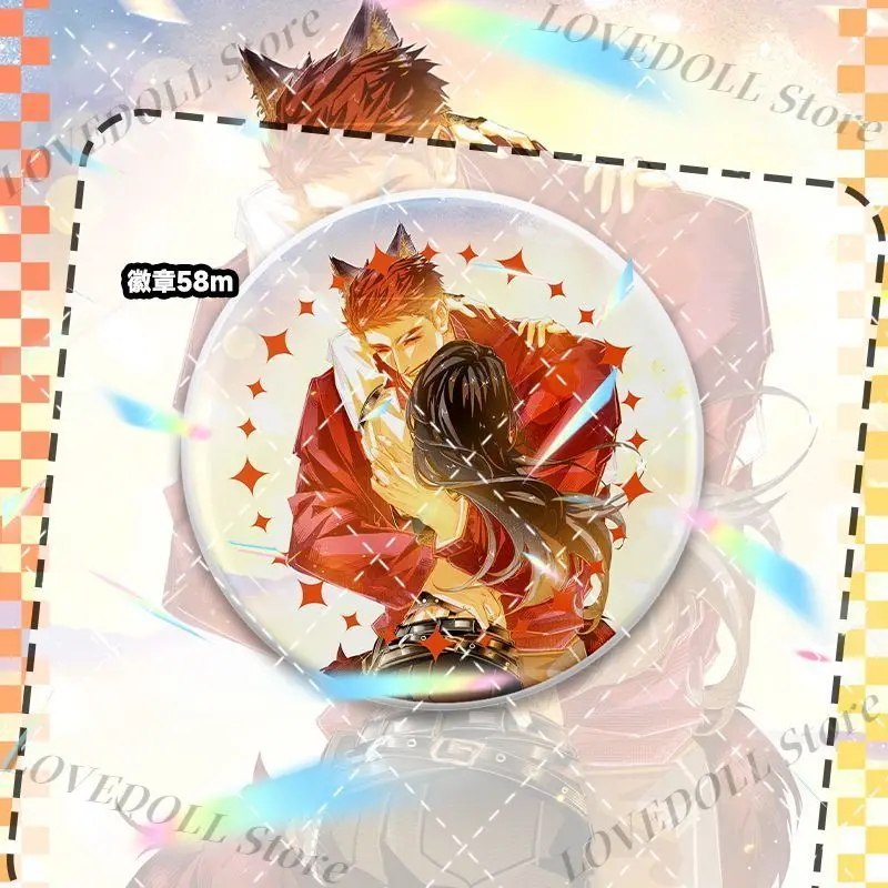 Anime Love and Deepspace Valko Cosplay tinplate badge brooch Postcard Laser ticket Collection card set Fans Halloween Gift