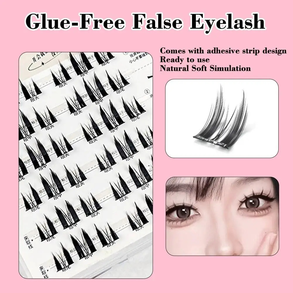 Glue-free Natural False Eyelashes DIY Lashe Clusters Individual Eyelash Extension Soft Fairy Style For Effortless Volume M0O5