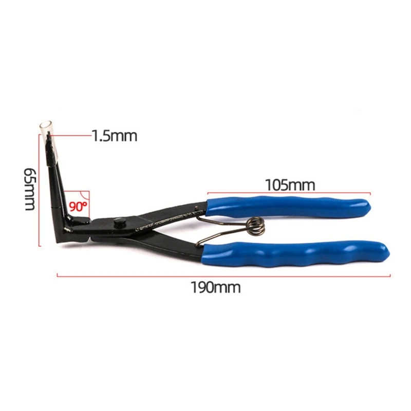 90-Degree Right-Angle Long Nose Pliers Auto Repair Tool Needle Nose Pliers Suitable For Trucks, Motorcycles And Automobiles.