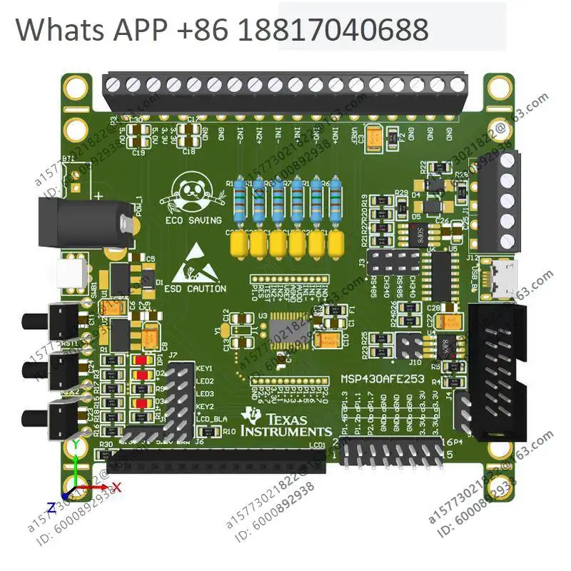 MSP430AFE253 development board data collection card 24-bit ADC high precision, analog signal acquisition