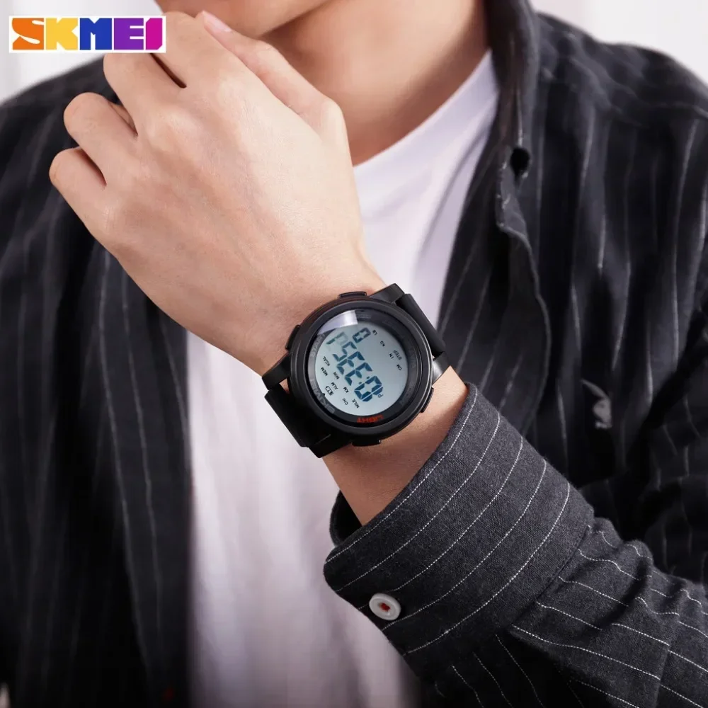 SKMEI Waterproof Watch relogio masculino 2 Time Mileage Watches Mens Calorie Distance Digital Sport Wristwatch for Men 1469