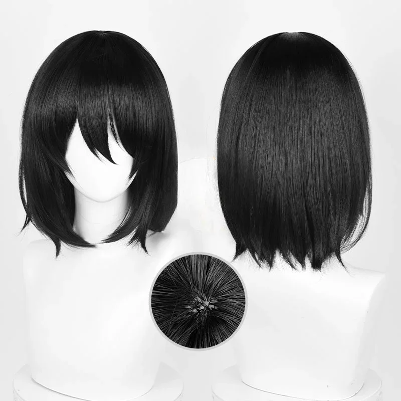 Anime Titan Mikasa Ackerman Cosplay Wig Black Women Mikasa Wigs Heat Resistant Synthetic Hair Halloween Party Wigs