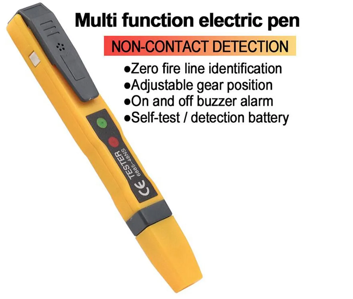 Smart Non-contact Voltage Tester Pen AC/DC Voltage Detector Circuit Tester Pencil Electric Indicator With Alarm Buzzer AC Wire