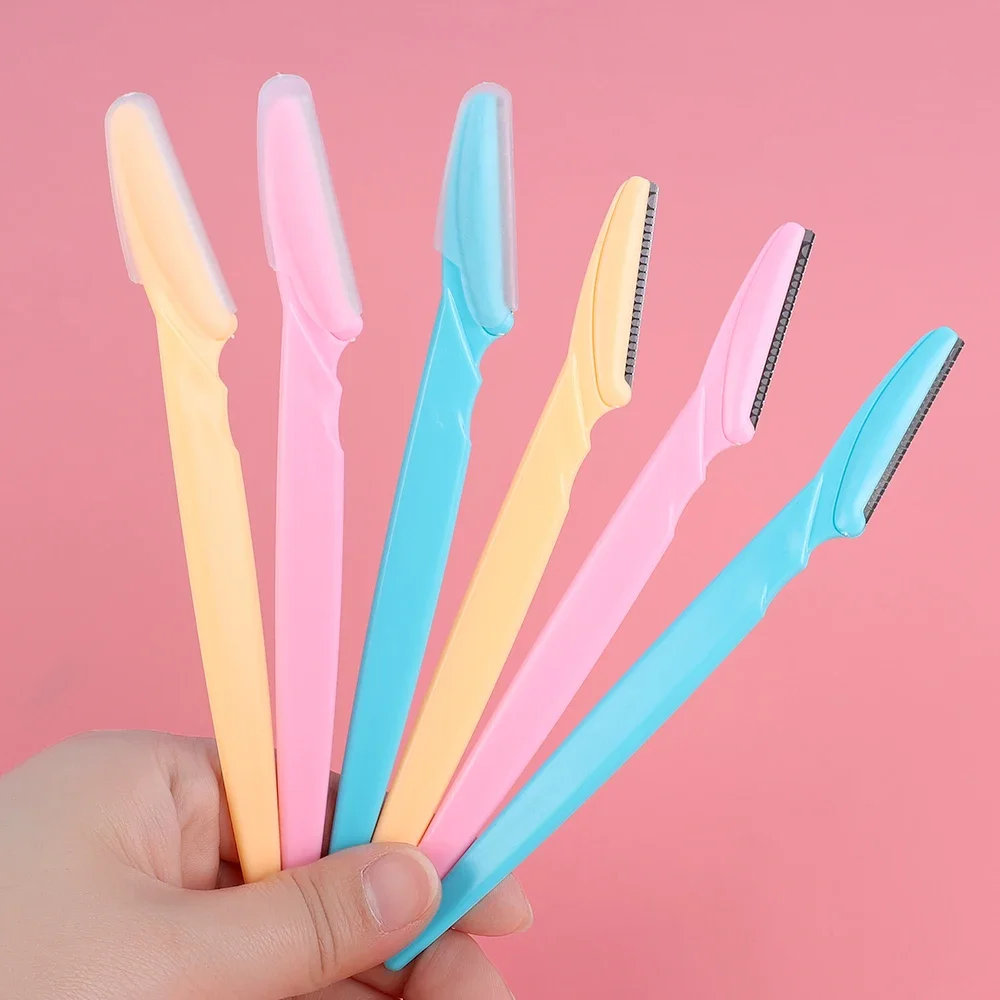 ポータブル顔かみそり眉毛脱毛眉毛トリマー刃シェーバー脱毛カッター安全かみそり女性メイク