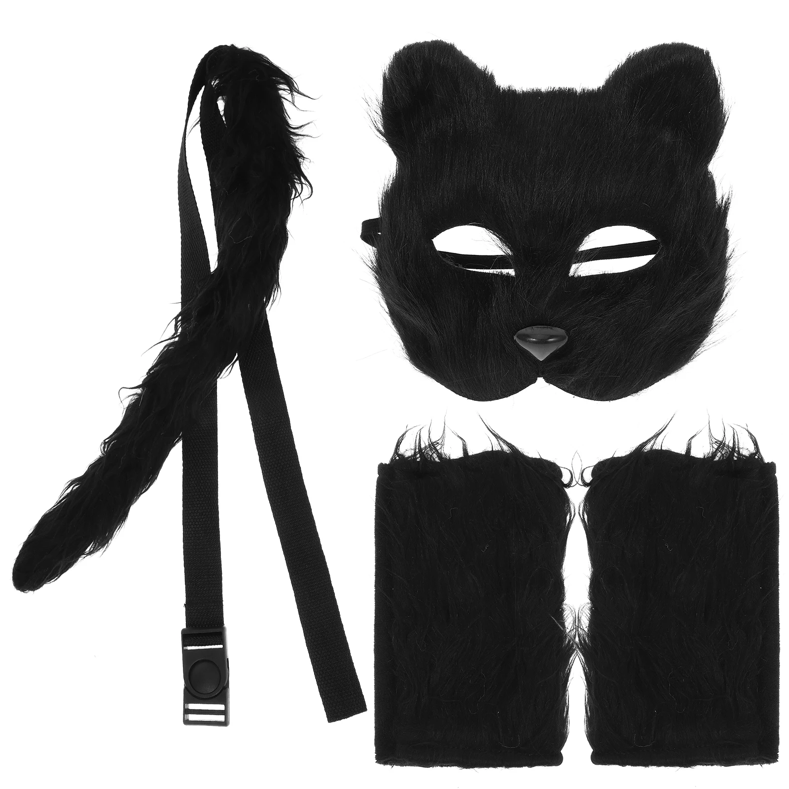 Wolf Maske Handschuh Set Cosplay Zubehör Party Decor Halloween Kostüm Tier Zubehör Schwanz