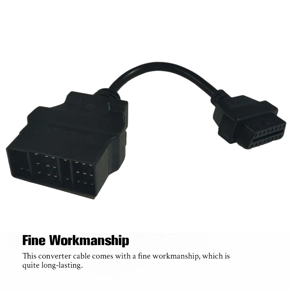 Converter Cable Adapter Wire Car Supplies Compact Size Simple Operation 22 Pin to 16 Pin Scanner Cables Diagnostic Tool