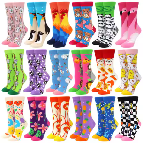 Funny Cartoon Ladies Socks Men's Gift Athleisure Comfortable Cotton Ankle Socks Unisex Cute Design