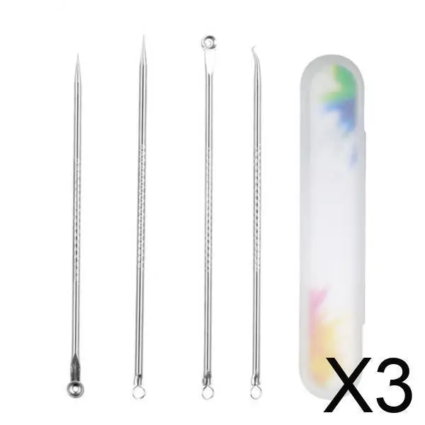 Kit removedor de cravo multifuncional, ferramenta de remoção de espinhas de aço inoxidável para limpeza profunda de cuidados faciais