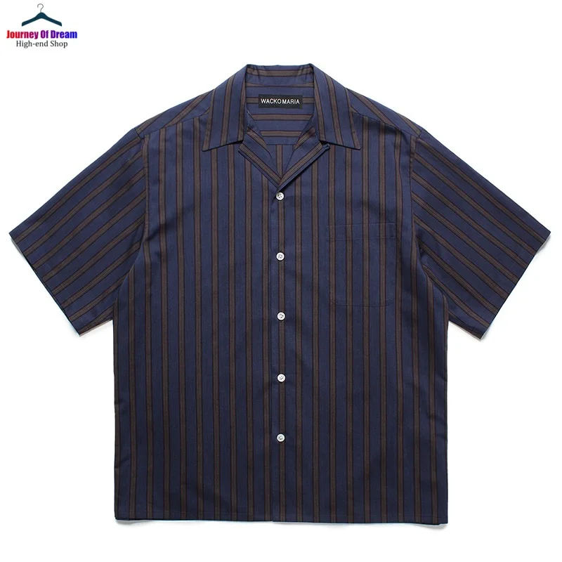 Streetwear Summer New Multicolour WACKO MARIA Hawaii Trendy Mens Womens Casual Loose Holiday High-end Short Sleeve Shirt