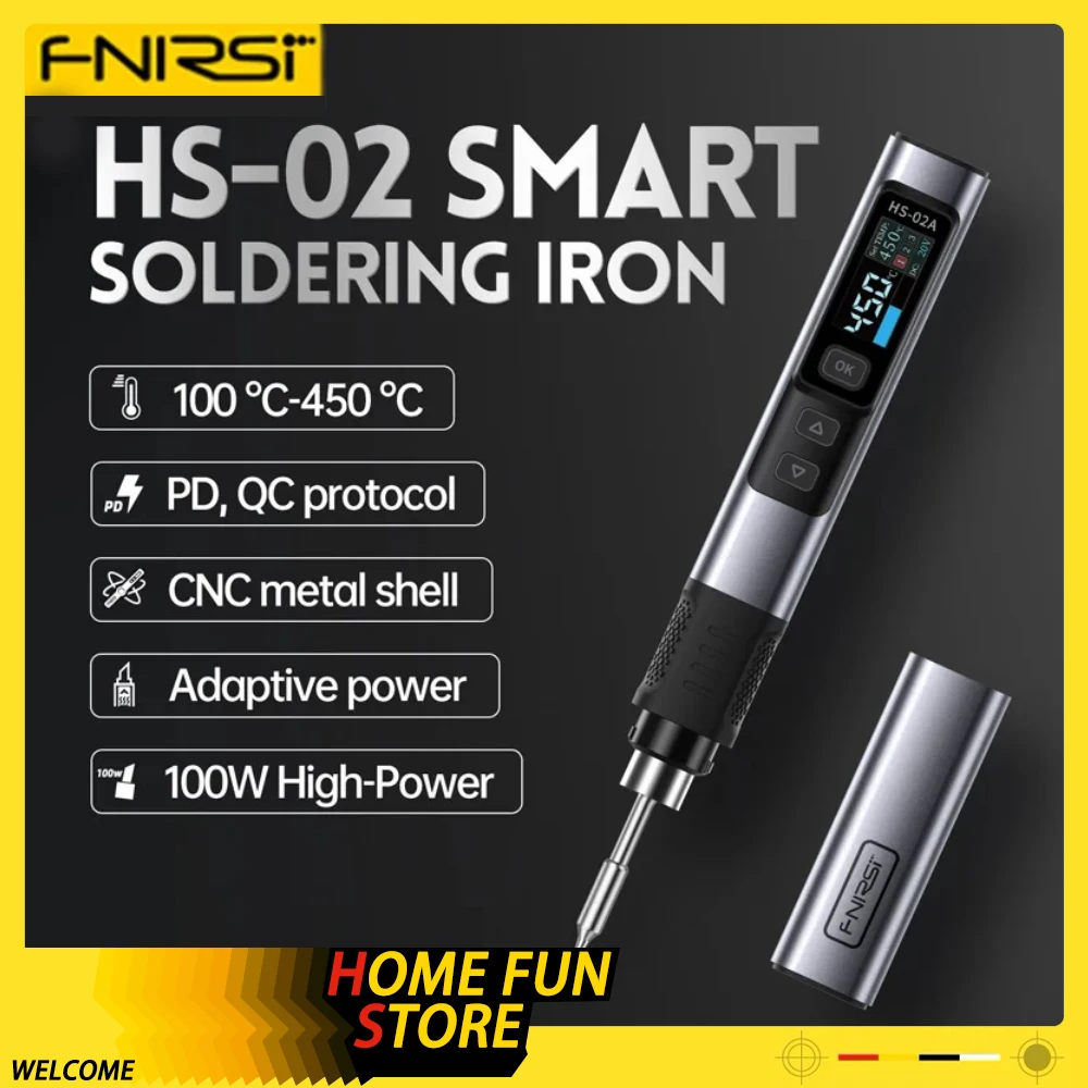 Fnirsi Hs02 Original Smart Soldering Iron Electric Machine Repair Tool Hs-02 Pd Qc Solder Cautin Bespoke Hs 02 Welding Equipment