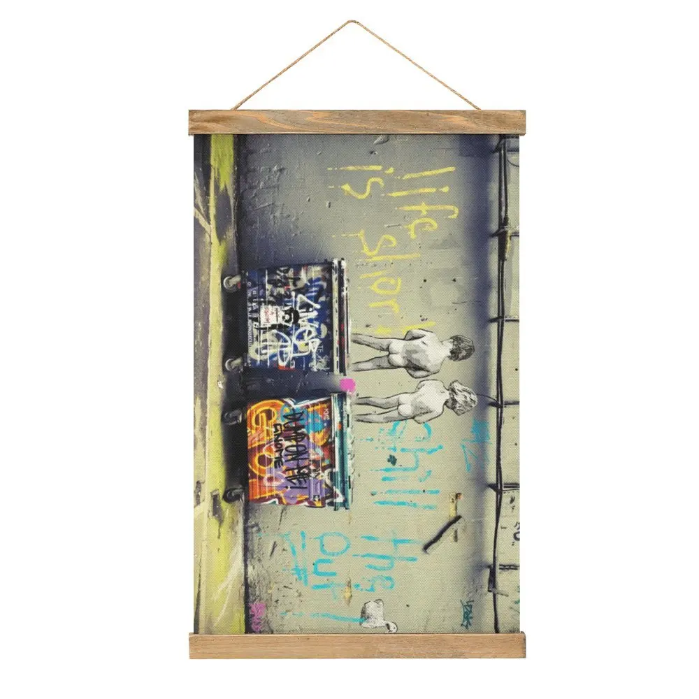 

Canvas Hanging Picture Banksy Chill The Duck Out For Sale Vintage Funny Novelty Painting Office Wall Decoration Style Hang Pict