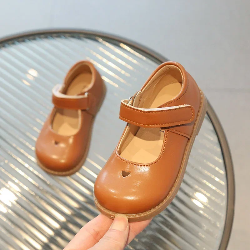 

Girls School Retro Leather Shoes Autumn Spring New Korean Fashion Children's Super Soft Comfortable Shoes 1-6 Years OldY