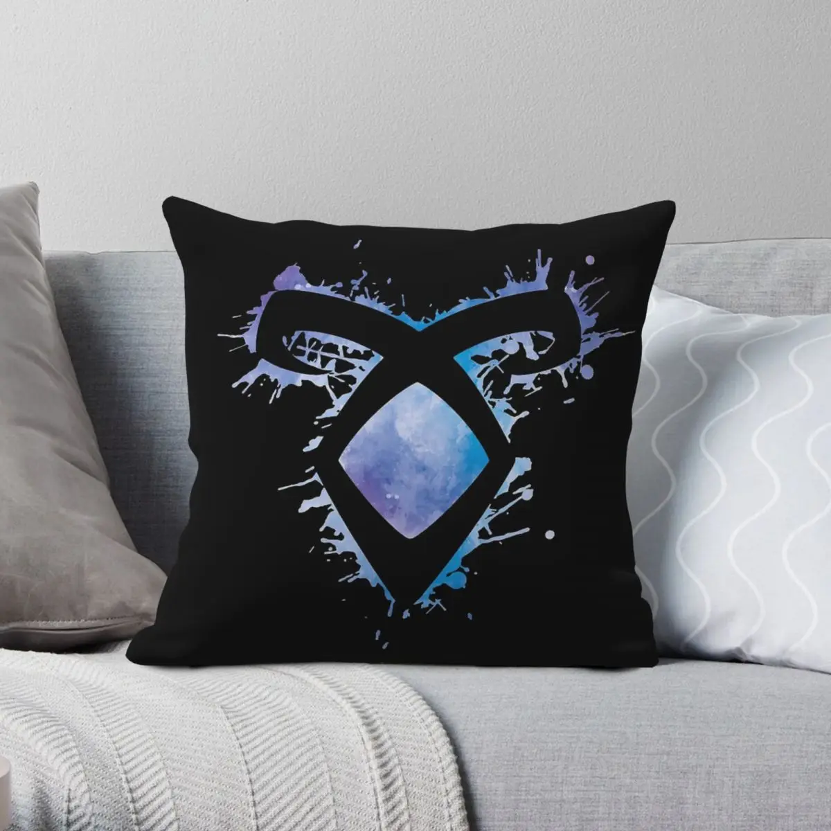 Shadowhunters Rune Angelic Power Rune Square Pillowcase Polyester Linen Velvet Printed Zip Decorative Sofa Cushion Cover 18