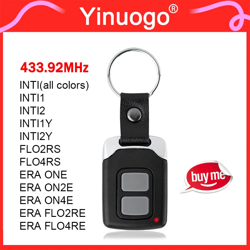 For NICE FLORS FLO2RS FLO4RS Garage Door Remote Control 433.92MHz Rolling Code Compatible With NICE ERA INTI2 ON2E ON4E FLO2RE