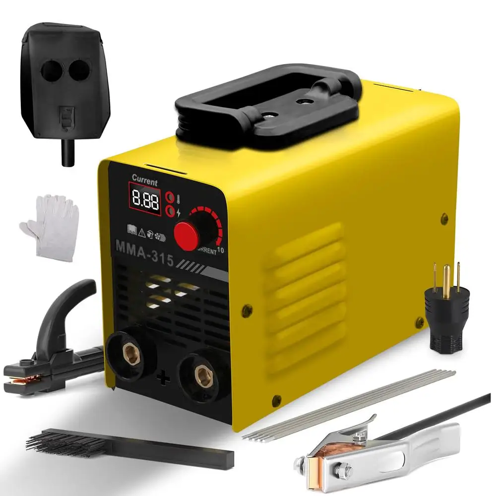 110V 315A MMA Welding Machine Portable LED Display Inverter DC Stick Welder Handheld Arc Force Overheating Protection Copper