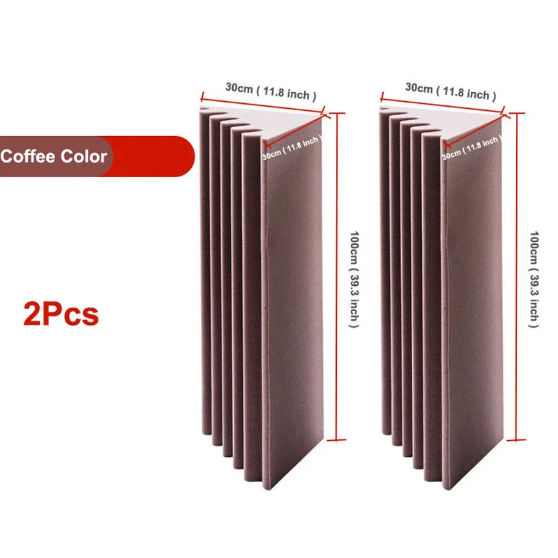 NO Compressed Packing,2Pcs Coffee Acoustic Foam Panels 11.8\