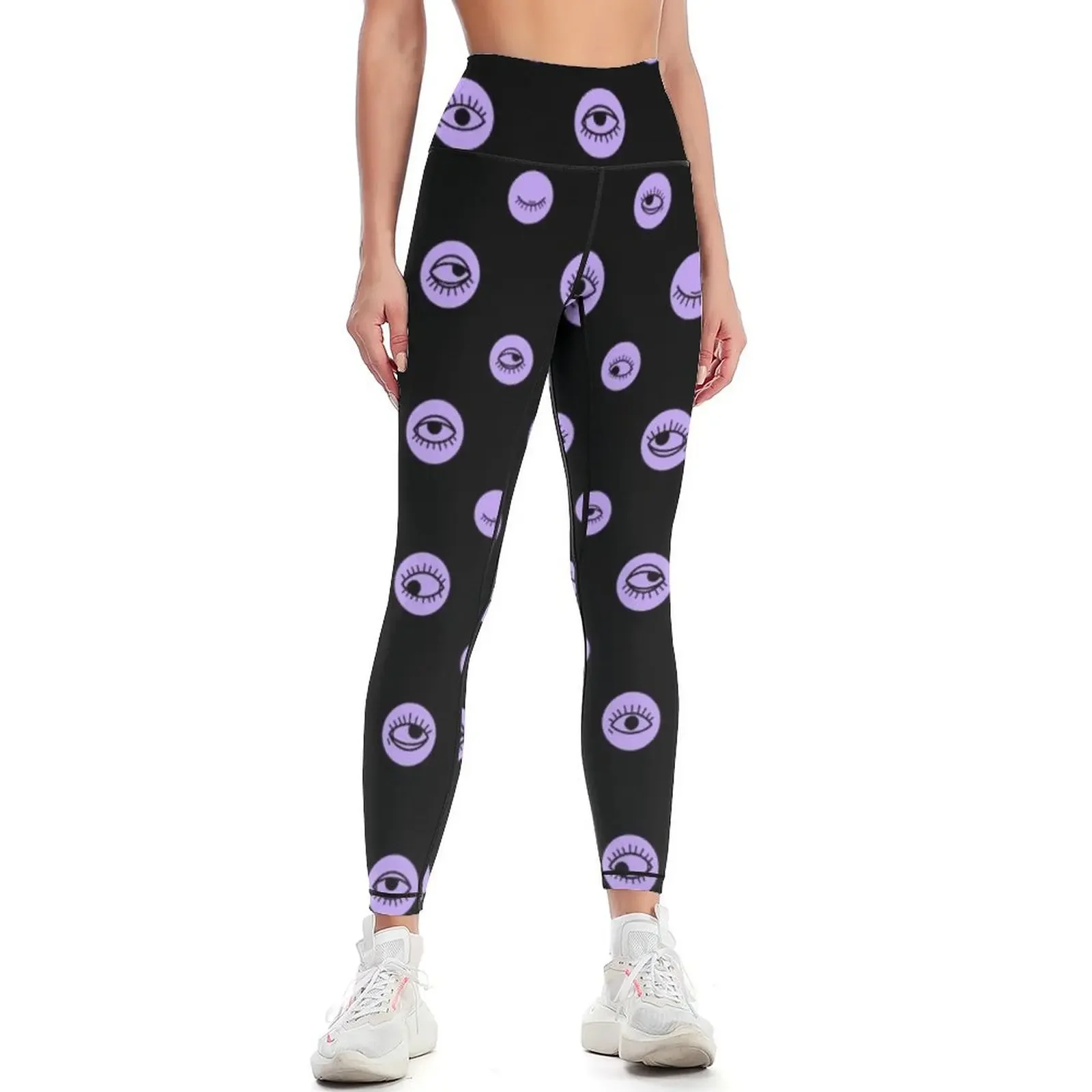 

Eye See You- Lavender Leggings gym clothing Women's sportswear Golf wear flared Womens Leggings