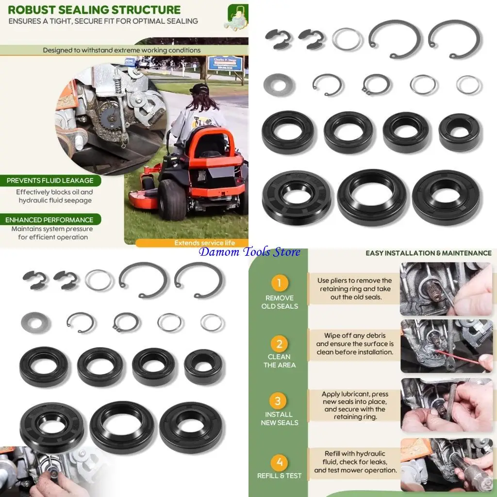 

57BE Комплект уплотнений гидравлической системы с защитой от утечек, легкая установка, капитальный ремонт 70853, восстановление