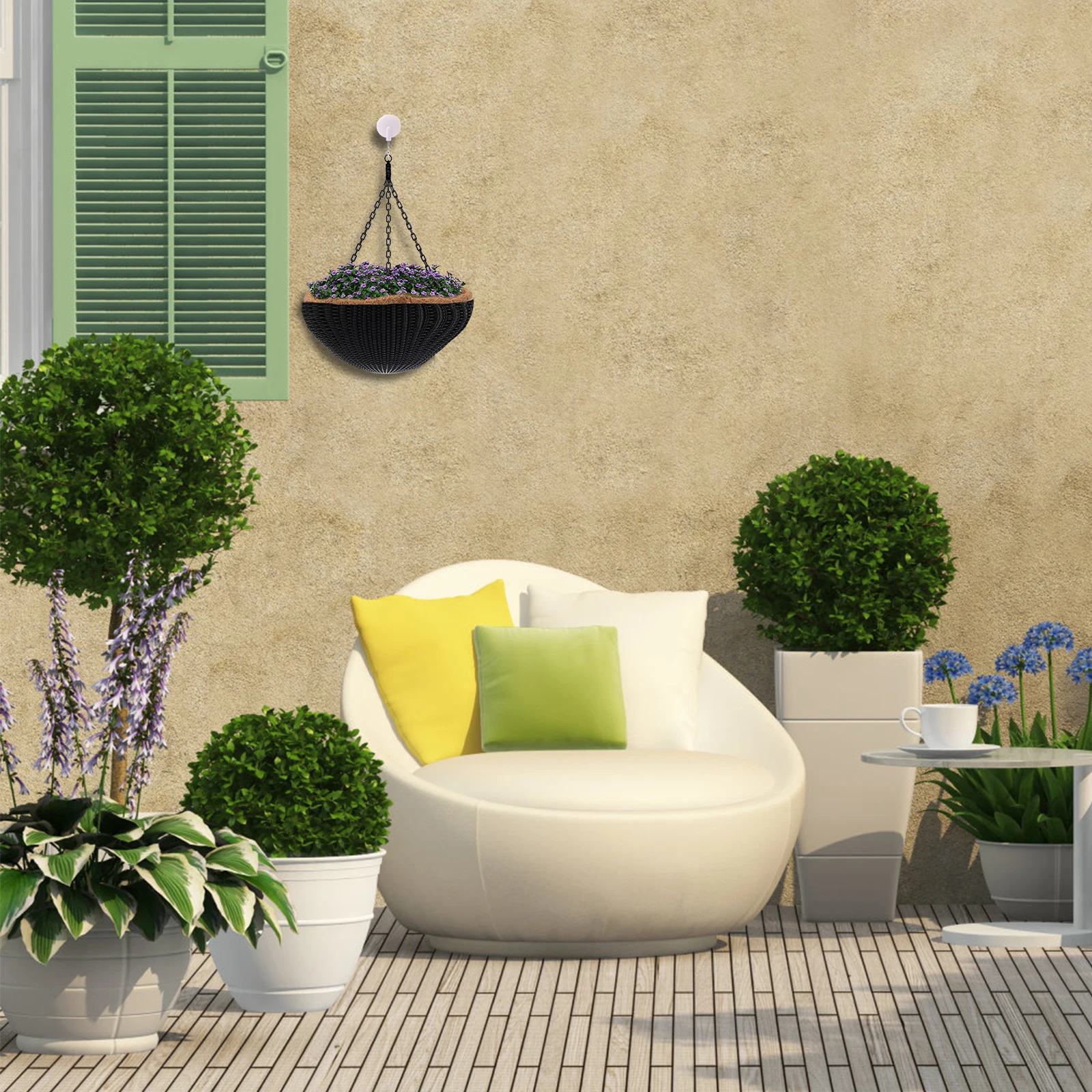 

4Pcs Coconut Fiber Flowerpot Base Cushion Linings Durable Natural Material for Outdoor Plants All Weather Protection