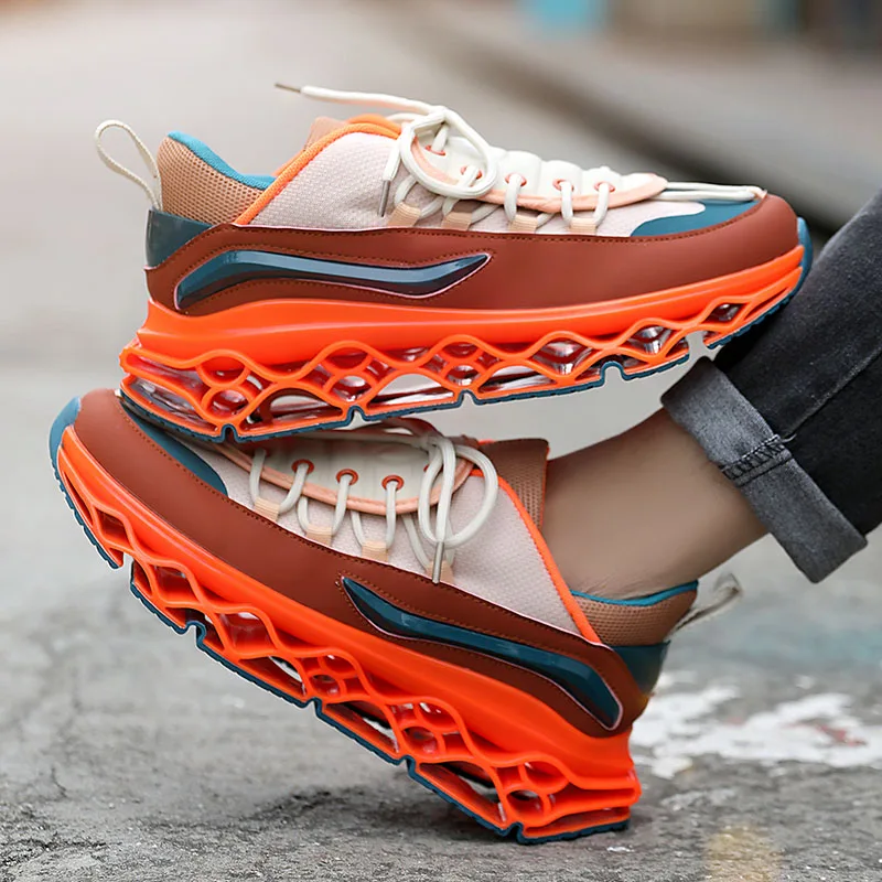 

2024 spring new fashion thick soles increase tide shoes men's casual shoes Fashion week show shoes Student sports running shoes