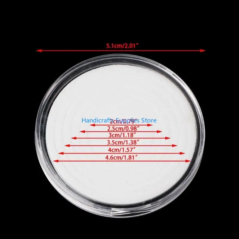 R1WA Round Coin Storage Box 46mm Transparent Collection