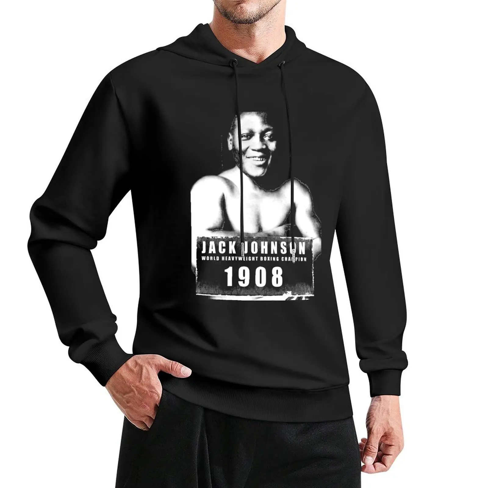 

Jack Johnson legendary african american boxer. Pullover Hoodie male clothes men's sweat-shirt set japanese hoodie