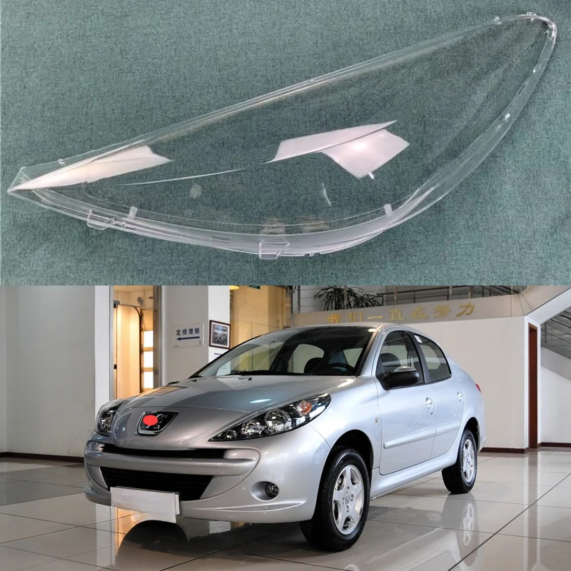 

For Peugeot 207 2009 - 2013 Headlamp Transparent Cover Lamp Shade Headlight Shell Lens Plexiglass Replace Original Lampshade