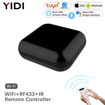 WiFi+RF+IR Hepsi Bir Arada Akıllı Evrensel Uzaktan Kumanda, RF Cihazları Tuya Smart Life Uygulaması Ses Kontrolü Alexa Google Home WiFi