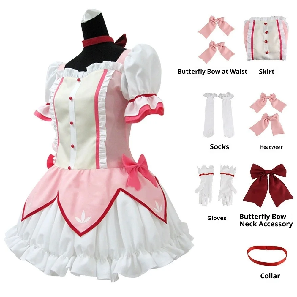 Puella Magi Madoka Magica Madoka Kaname Homura Akemi Cosplay Kostüm Frauen Kampf Outfit Komplettes Set Anime Charakter Party Trend