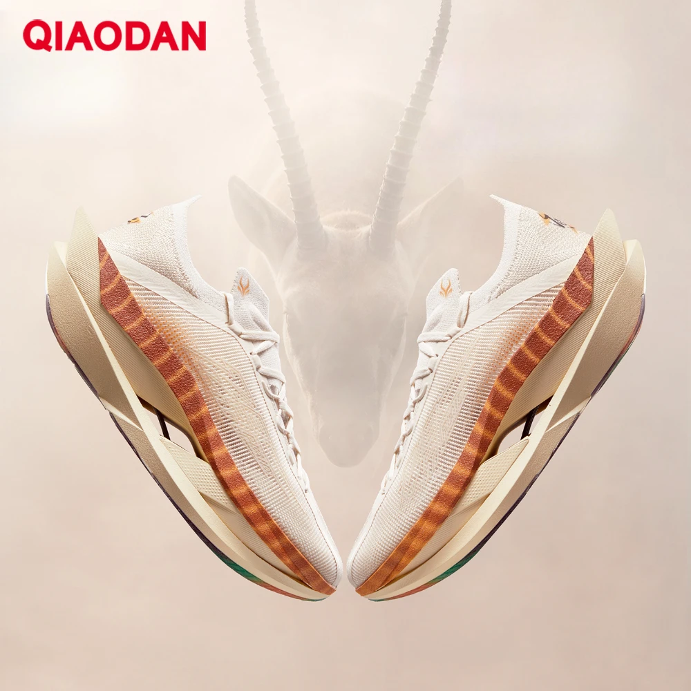 QIAODAN Feiying Plaid 3 Men's Marathon Racing Running Shoes Carbon Plate Rebound Breathable Lightweight Sneakers QDB023262290