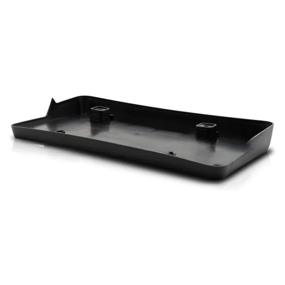 Car License Mount Black Front License Plate Bracket Matte Black Finish High-Strength ABS Direct Fit Replacement