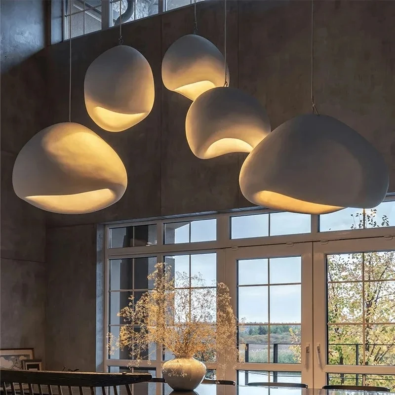 Nordycki minimalistyczny Wabi Sabi Wind E27 wisiorek led światła jadalnia Bar Loft sypialnia Home Decor żyrandol lampa wisząca oprawa