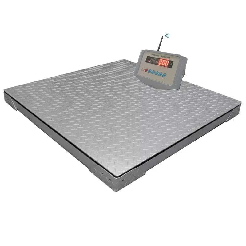 1t 10t Big ndustrial Floor Scale Roller Weighing and Lift Type Floor Weight Scale Atex 1200x1200mm 3t