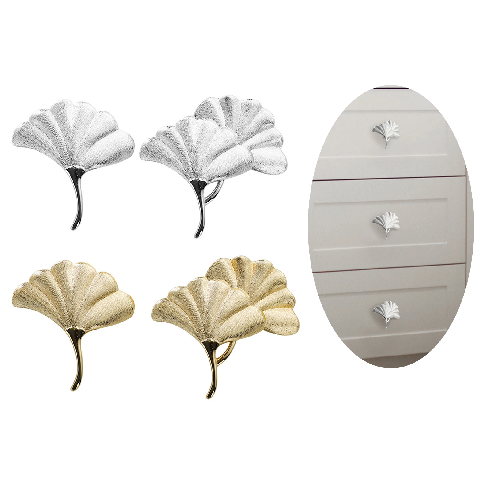 Cabinet Pulls Easy-Install Door Handles for Kids Room Zinc Alloy Leaf Design Drawer Knobs Nursery Furniture Hardware Durable