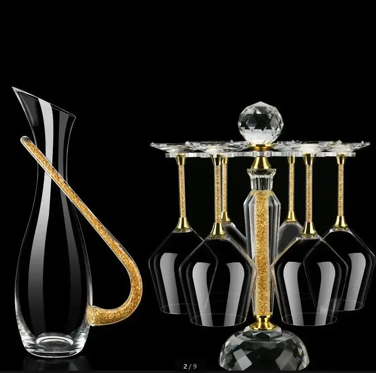 

Nordic Light Роскошный золотой фольги Хрустальный стеклянный бокал и графин Набор семейных вечеринок Бар Набор бокалов для вина Набор бокал для коктейля с шампанским