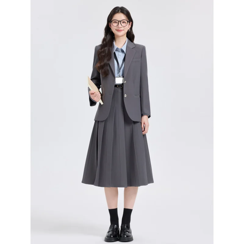 Formal attire for women in official settings, college student teacher interview outfit, light workplace wear, petite commuter su
