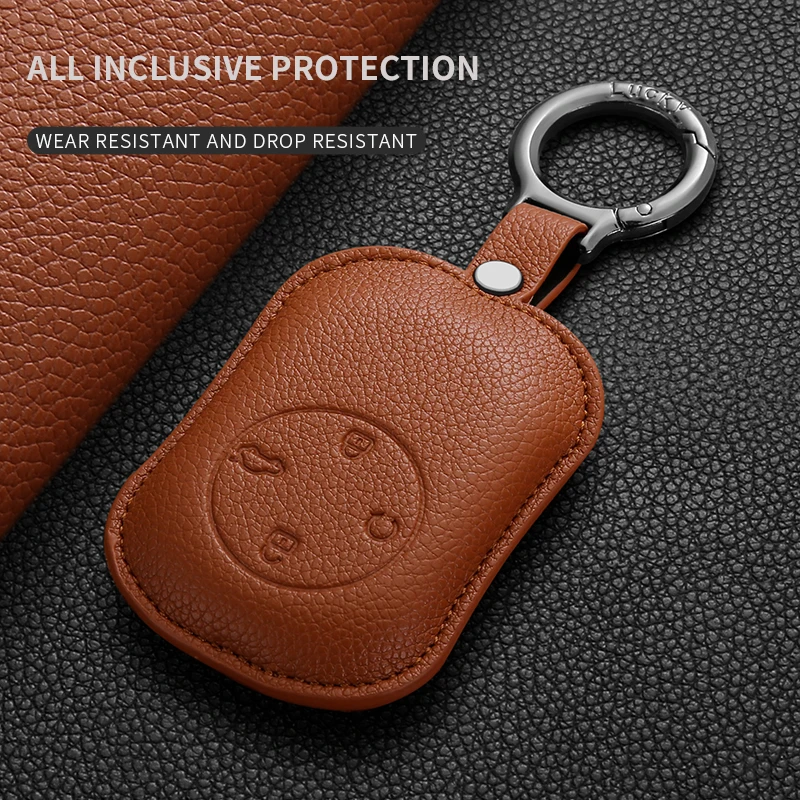 4 أزرار جلدية حافظة مفاتيح السيارة لشيري فولوين A8L A9L T8 T9 T10 T11 X3 X3L مفتاح بعيد المضادة للخدش حامي الملحقات