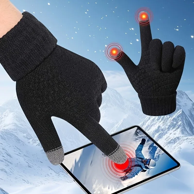 1–10 Paar Winter-Touchscreen-Handschuhe, dick, warm, zum Fahren, Laufen, für kaltes Wetter, Texting-Handschuhe für Outdoor-Aktivitäten