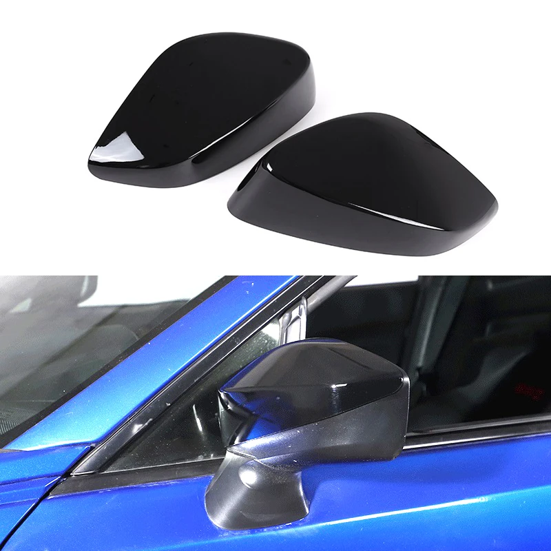 2PCS Car Carbon Fiber ABS Rearview Mirror Cover Caps For Toyota 86 For Subaru BRZ 2012-2020 Gloss Black Auto New Accessories