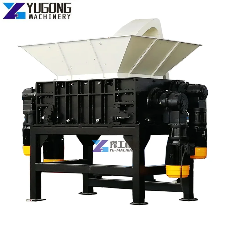 Tire Shredders Tyre Recycling Equipment E Waste Recycling Plant Plastic Recycling Machine Price Double Shaft Large Shredder