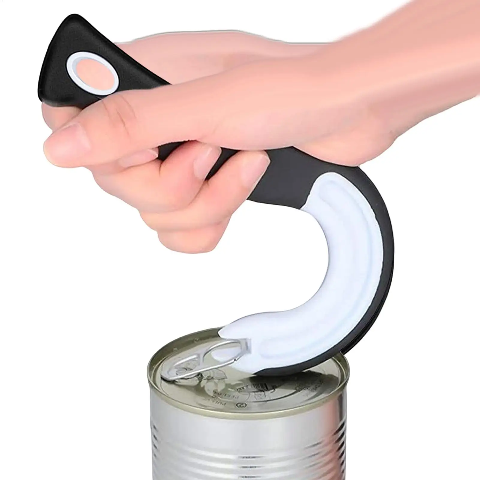 J Shaped Jar Lid Opener Can Ring Pull Can Opener Multi-function Portable Bottle For Kitchen Restaurant Use Weak Hands Seniors