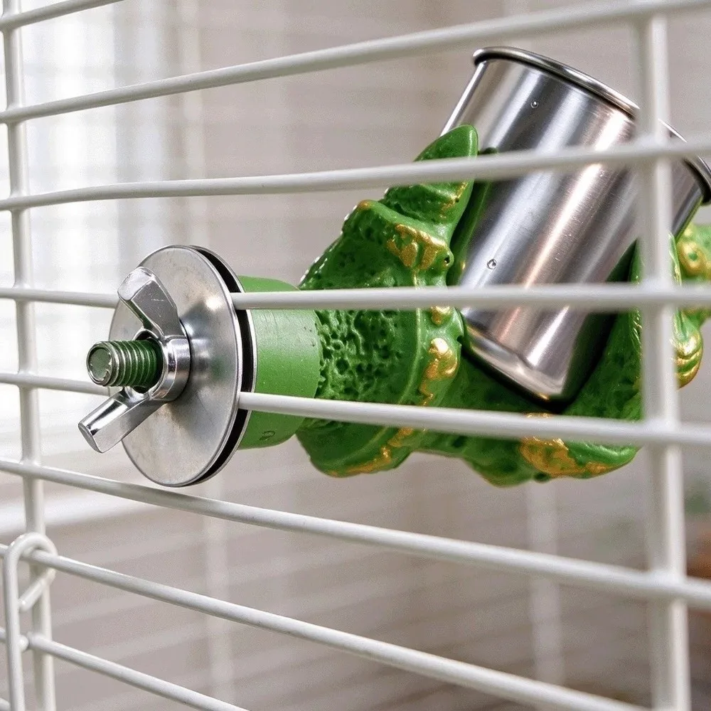 Resin Bird Resting Pole Feeder Wear-Resistant Bite Resistant Parrot Training Stand Screw Fixation Rough-Surfaced