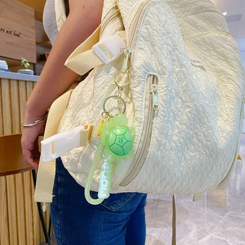 MINISO Cartoon Kleine Schildpad Sleutelhanger Kleurrijke Kleine Schildpad Pop Paar Tas Auto Hangende Decoratie Sleutelhanger Kindercadeau