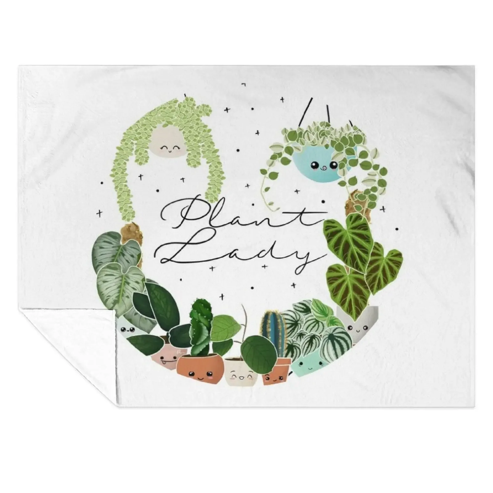 

Plant Lady Throw Blanket anime Personalized Gift Sofas christmas gifts Blankets