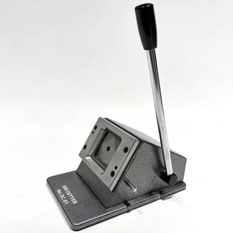 1pcs square metal paper cutter, badge badge pattern manual paper cutter 50 50MM