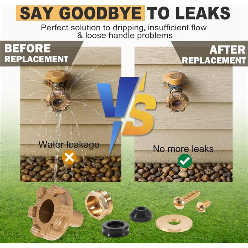 طقم تصليح الصنبور ABLK RK-14MH لصنبور وودفورد الخارجي موديل 14 و 18 يناسب مريلة خرطوم، حنفية، صنبور حائط