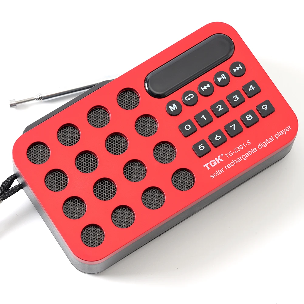 راديو FM صغير محمول للجيب BT شحن بالطاقة الشمسية/بطارية قابلة لإعادة الشحن تعمل في حالات الطوارئ راديو صغير مدمج مكبر صوت مشغل MP3